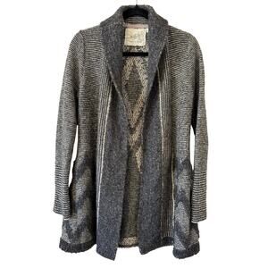 Anthropologie Angel of the North Womens Equinox Wool Cardigan Sz S Geometric